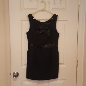 Forever21 Black Dress w/Sequin Bow and Waistband